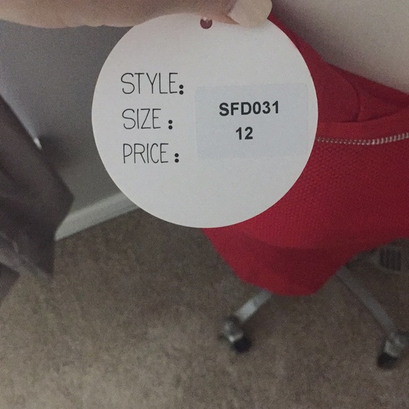 Deep Red Cocktail Dress - Picture 6 of 6